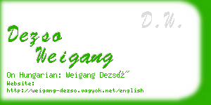 dezso weigang business card